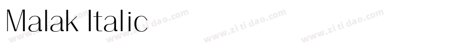 Malak Italic字体转换